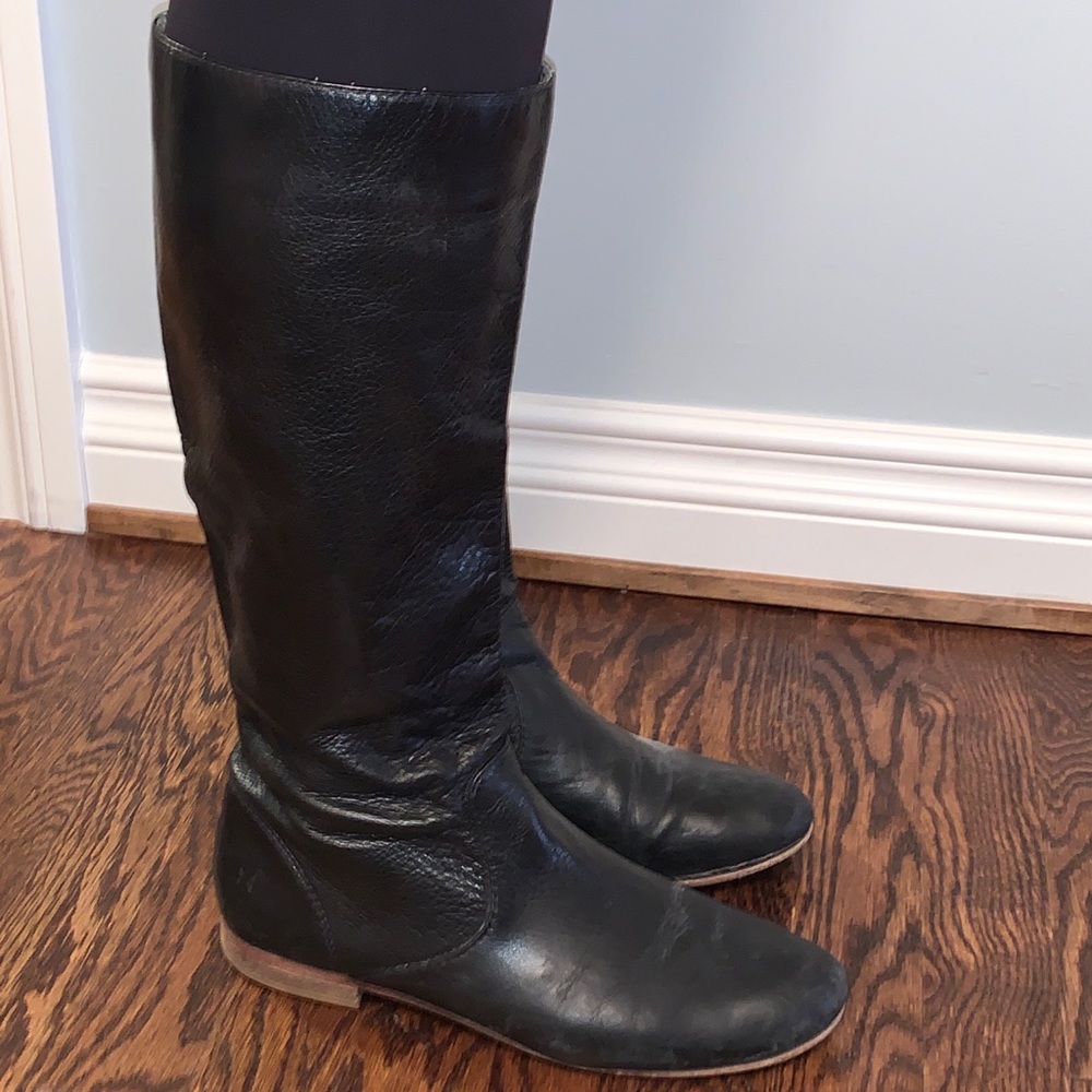 Frye Tall Black Riding Style Boots